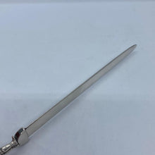 Load image into Gallery viewer, Solid Silver Letter Opener With Roman Soldier Finial Irish Silver Company 1974
