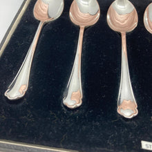 Load image into Gallery viewer, Set Of Six Silver Teaspoons With Shaped Handles Sheffield 1946
