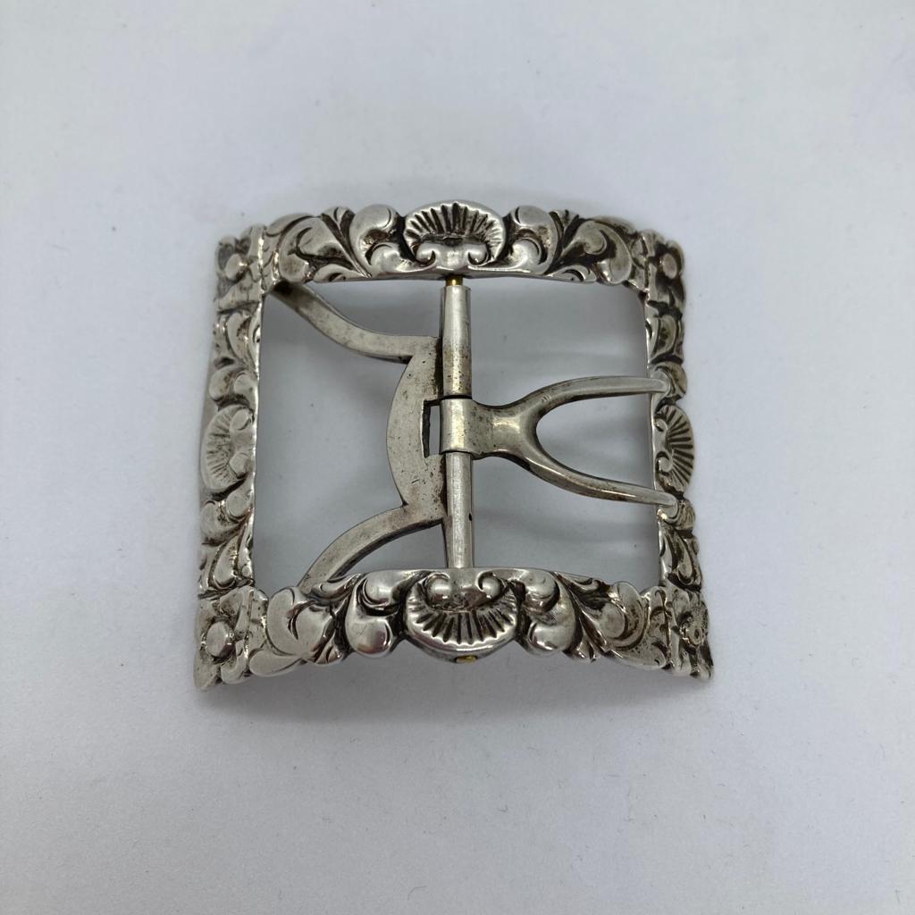 Georgian Silver Shoe Buckle Partial Hallmarks