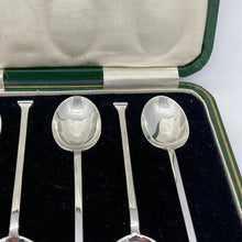 Load image into Gallery viewer, Set Of Six Silver Seal Top Teaspoons Cooper Brothers Sheffield 1926
