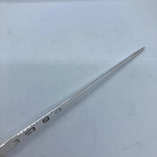 Load image into Gallery viewer, Hallmarked Silver Letter Opener Designed As A Meat Skewer Francis Howard Sheffield 1979
