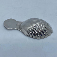 Load image into Gallery viewer, Silver Caddy Spoon Scalloped Bowl And Shell Handle Birmingham 1989
