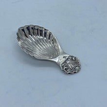 Load image into Gallery viewer, Silver Caddy Spoon Scalloped Bowl And Shell Handle Birmingham 1989
