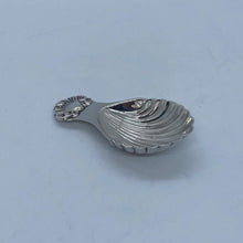 Load image into Gallery viewer, Silver Caddy Spoon Scalloped Bowl And Shell Handle Birmingham 1989
