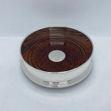 Load image into Gallery viewer, Hallmarked Solid Silver Wine Bottle Coaster / Holder Birmingham 1998
