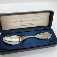 Load image into Gallery viewer, Hallmarked Silver Royal Christening Spoon Replica Franklin Mint London 1982
