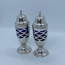 Load image into Gallery viewer, Edwardian Silver Pair Of Pepperettes Birmingham 1904 Art Nouveau
