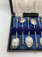 Load image into Gallery viewer, Set Of Six Silver Thistle Top Teaspoons John Millward Banks Chester 1926
