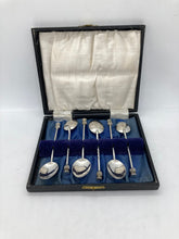 Load image into Gallery viewer, Set Of Six Silver Thistle Top Teaspoons John Millward Banks Chester 1926
