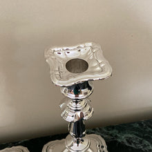 Load image into Gallery viewer, Pair Of Elizabeth II Silver Three Branch Candelabras Sheffield 1966
