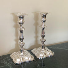 Load image into Gallery viewer, Pair Of Elizabeth II Silver Three Branch Candelabras Sheffield 1966
