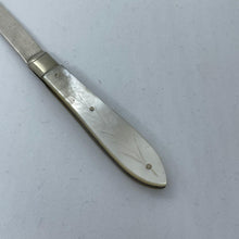 Load image into Gallery viewer, Miniature Silver And Mother Of Pearl Fruit Knife Sheffield 1906
