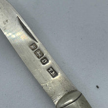 Load image into Gallery viewer, Miniature Silver And Mother Of Pearl Fruit Knife Sheffield 1906
