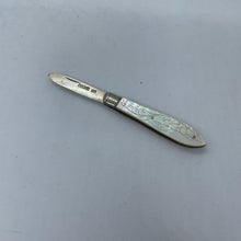 Load image into Gallery viewer, Miniature Silver And Mother Of Pearl Fruit Knife Sheffield 1906
