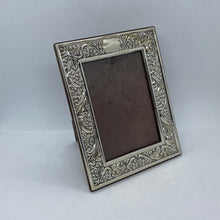 Load image into Gallery viewer, Hallmarked Silver Floral Photograph Frame Sheffield 1996
