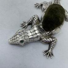 Load image into Gallery viewer, Hallmarked Solid Silver Alligator Pin Cushion Crisford &amp; Norris 1925
