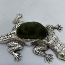 Load image into Gallery viewer, Hallmarked Solid Silver Alligator Pin Cushion Crisford &amp; Norris 1925
