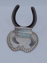 Load image into Gallery viewer, Silver Horseshoe Desk Clip Stuart Clifford London 1897
