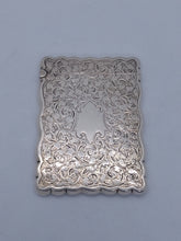 Load image into Gallery viewer, Hallmarked Victorian Silver Card Case William Hayes 1897
