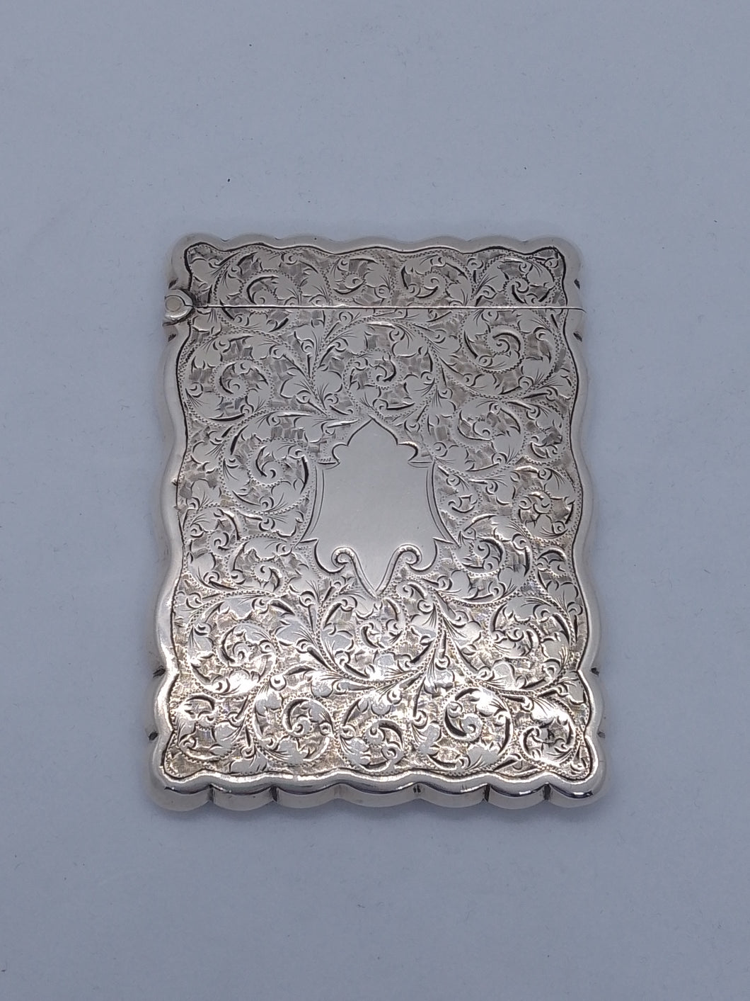 Hallmarked Victorian Silver Card Case William Hayes 1897