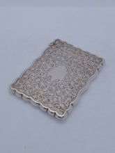 Load image into Gallery viewer, Hallmarked Victorian Silver Card Case William Hayes 1897
