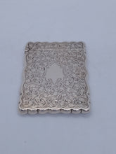 Load image into Gallery viewer, Hallmarked Victorian Silver Card Case William Hayes 1897
