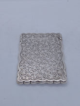 Load image into Gallery viewer, Hallmarked Victorian Silver Card Case William Hayes 1897
