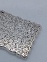 Load image into Gallery viewer, Hallmarked Victorian Silver Card Case William Hayes 1897
