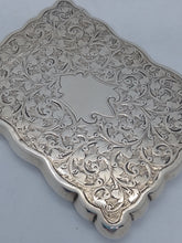 Load image into Gallery viewer, Hallmarked Victorian Silver Card Case William Hayes 1897
