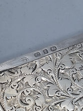 Load image into Gallery viewer, Hallmarked Victorian Silver Card Case William Hayes 1897
