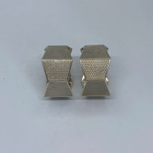 Load image into Gallery viewer, Pair of Art Deco Silver Napkin Rings Birmingham 1921 Unusual Shape And Design.
