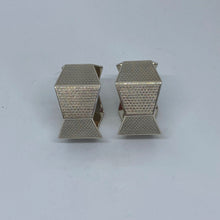 Load image into Gallery viewer, Pair of Art Deco Silver Napkin Rings Birmingham 1921 Unusual Shape And Design.
