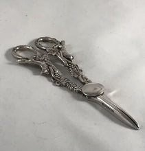 Load image into Gallery viewer, Silver Grape Shears With Fox Handles
