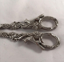 Load image into Gallery viewer, Silver Grape Shears With Fox Handles
