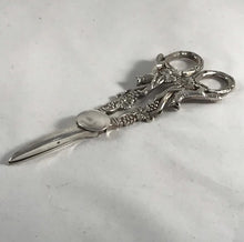 Load image into Gallery viewer, Silver Grape Shears With Fox Handles
