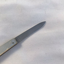 Load image into Gallery viewer, Silver And Mother Of Pearl Fruit Knife Sheffield 1905
