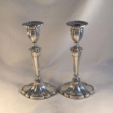 Load image into Gallery viewer, Pair Of Elizabeth II Silver Candlesticks Birmingham 1975
