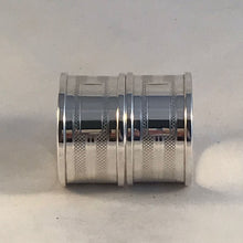 Load image into Gallery viewer, Pair Of Silver Napkin Rings With Engine Turned Decoration Birmingham 1948
