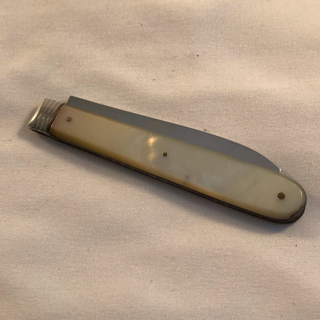 Silver And Mother Of Pearl Fruit Knife George Unite Sheffield 1845