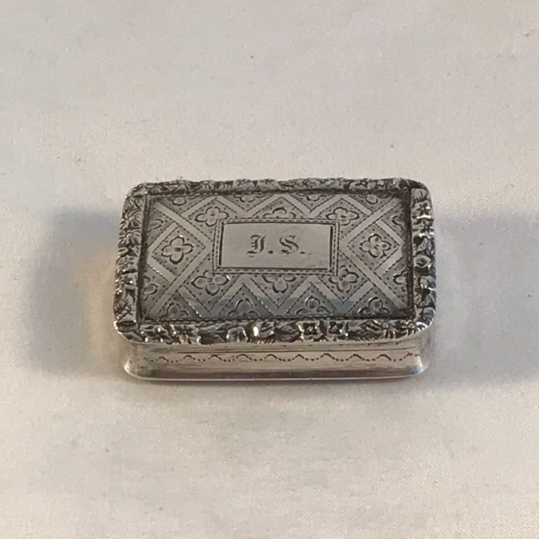 Nathaniel Mills Silver Vinaigrette Birmingham 1836