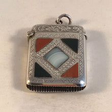 Load image into Gallery viewer, Silver And Agate Vesta Joseph Cook &amp; Son Birmingham 1924
