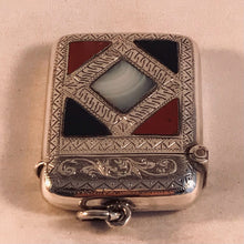 Load image into Gallery viewer, Silver And Agate Vesta Joseph Cook &amp; Son Birmingham 1924
