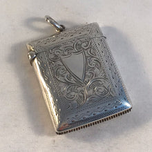 Load image into Gallery viewer, Silver Vesta With Shield Shaped Cartouche Birmingham 1900
