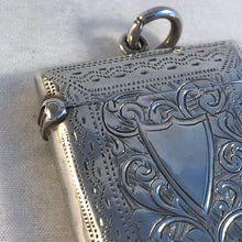 Load image into Gallery viewer, Silver Vesta With Shield Shaped Cartouche Birmingham 1900
