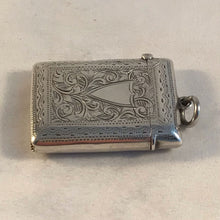 Load image into Gallery viewer, Silver Vesta With Shield Shaped Cartouche Birmingham 1900
