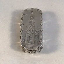 Load image into Gallery viewer, Silver Castletop Vinaigrette Depicting Scott Memorial Monument Edward Smith 1849
