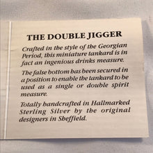Load image into Gallery viewer, Tankard Shaped Silver Double Jigger Silver Spirit Shot Measure Double And Single
