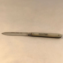 Load image into Gallery viewer, Silver And Mother Of Pearl Fruit Knife Sheffield 1964
