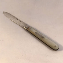 Load image into Gallery viewer, Silver And Mother Of Pearl Fruit Knife Sheffield 1964
