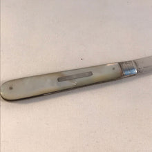 Load image into Gallery viewer, Silver And Mother Of Pearl Fruit Knife Sheffield 1964
